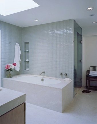 Primary bath in the Soho Loft project by CLW Design in New York, NY