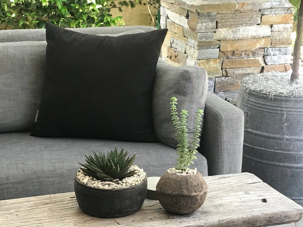 Patio in the Corona Del Mar project by CLW Design in Corona del Mar, CA