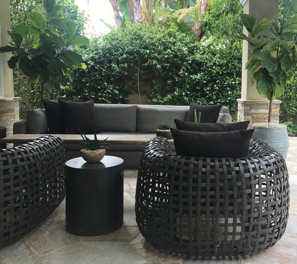 Patio in the Corona Del Mar project by CLW Design in Corona del Mar, CA